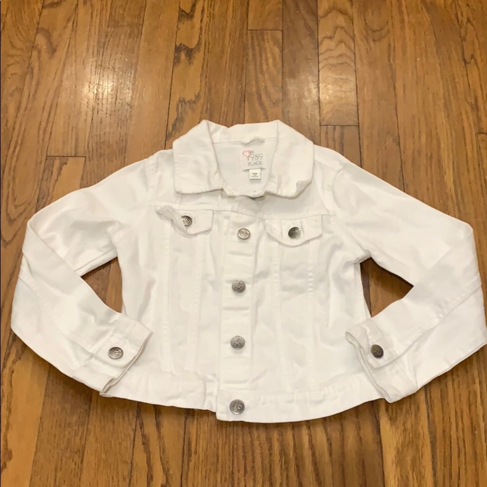 Girls white jean jacket